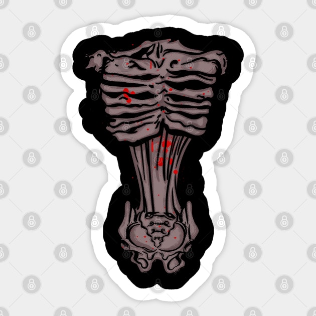 Scary Siren Head chest abs costume gifts Sticker by opippi